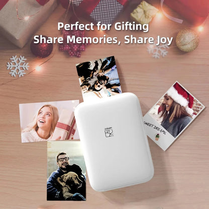 HPRT MT53 Color Photo Printer Pocket Printer 2x3 Inch Print Mini Printer Bluetooth Mobile Handheld HD Pocket Printing Machine
