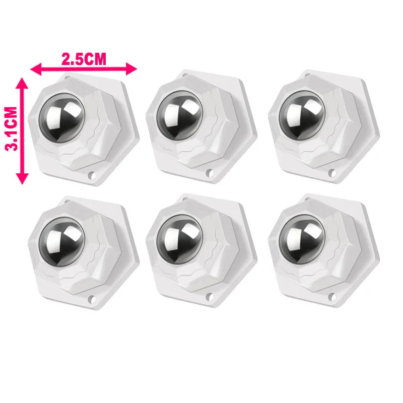 Self Adhesive Caster Wheels Appliance Rollers Appliance Sliders for Kitchen 360° Swivel Universal Wheel Mini Small Kitchen