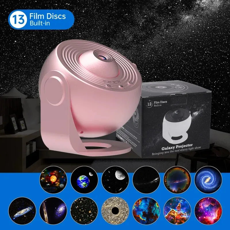 Galaxy Projector  Night Light Star Projector Light Projector for Bedroom 13 Film Discs Planetarium Projector for Kids