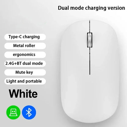 Lenovo Wireless Mouse Type-C Charging Portable Office Silent Click Ergonomic Universal Laptop Lightweight Office Game No-Noise