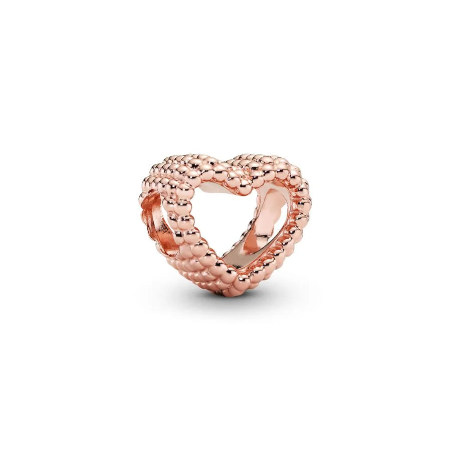 Rose Gold Plated Charms for Bracelet DIY Jewelry Making Heart Flower Strawberry Butterfly Paw Print CZ Pendant Beads Women Gift