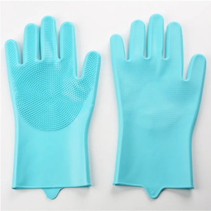 Pet Grooming Bathing Gloves Dog Cat Bathing Shampoo Scrubber Magic Massaging Cleaning Cleanner Sponge Silicon Hair Removal Glove