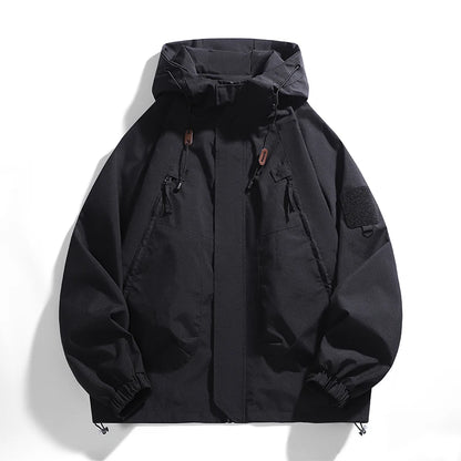 Pink Outdoor Camping Jacket Women's Autumn Loose-fit Hooded Jackets Elegant Long Sleeve Fashionable Harajuku Bf Windbreaker Coat