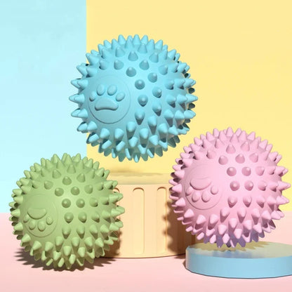 Pet Dog Toy Ball Solid Bite-Resistant Chewing Indestructible Bouncing Ball Dog Rubber Training Interactive Game Teething Ball