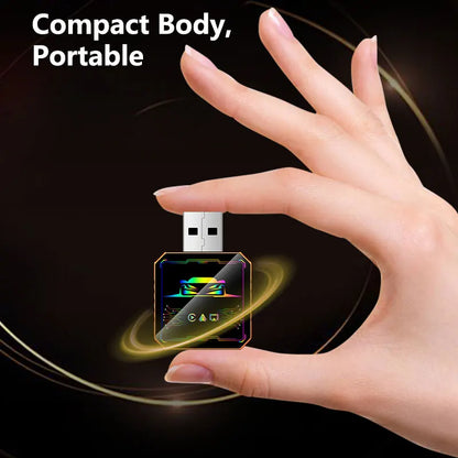 Lenovo 4-in-1 Wireless Car Connectivity Smart CarPlay Box Screen Mirroring and Audio Playback for Android and iOS Devices