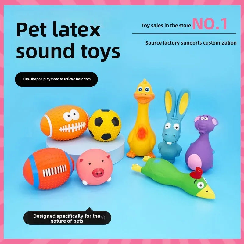 Pet latex sound toy, durable and chew-resistant, for interactive training,relieving boredom and venting for puppies,pet supplies
