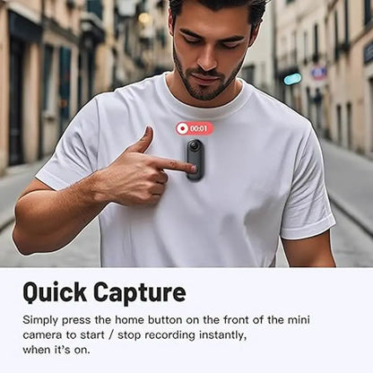 Action Camera 4K HD WiFi 2.4GMini Cameras Waterproof Magnetic Clip Click Chest Body Motorcycle POV Wearable Thumb Video Vlog