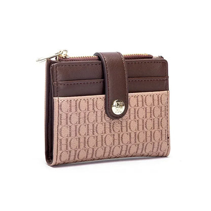 CH New Classic Folding Money Clip Compact Lightweight Luxury Brand Design Sense Letter Decoration Card Bag Women Zero Wallet