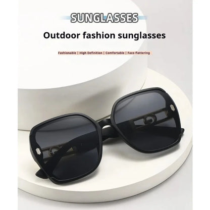 Fashionable Luxury Square Sunglasses, Premium Ladies' Sunglasses, Classic Vintage Eyewear, Women's Summer Travel Sunglasses.