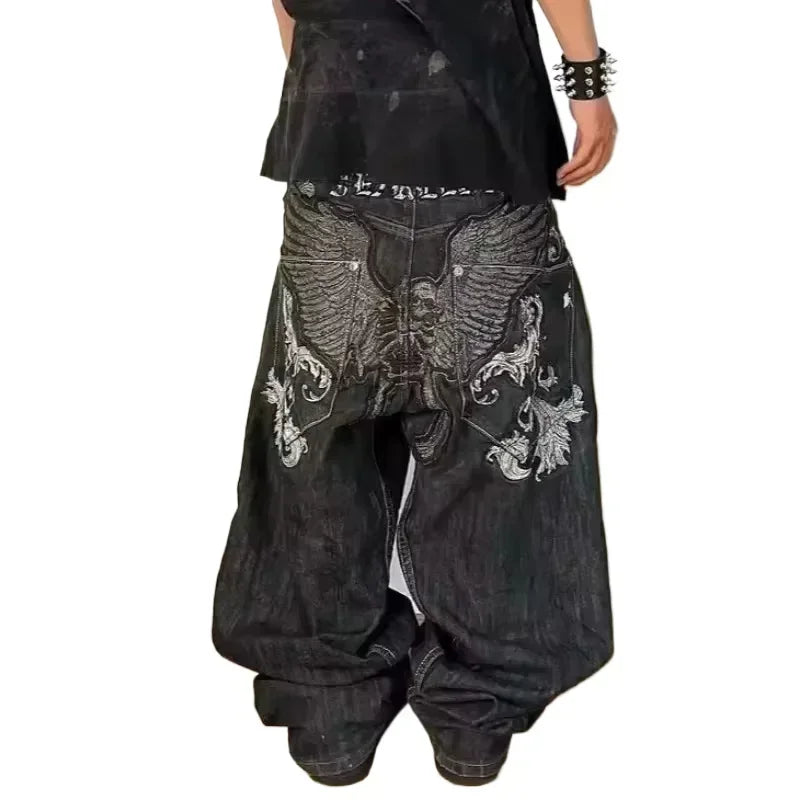 American Fashion Trend Joker Best Sell Special Spot Jeans Women Street Y2K New Punk Oversized Wide-leg Pants Unisex Casual Jeans