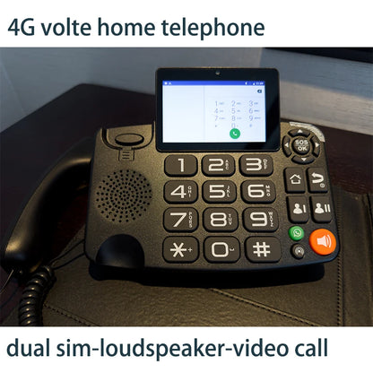 Smart Wireless Fixed LTE Landline Phone 4G Android play store 3+32GB via TF Card