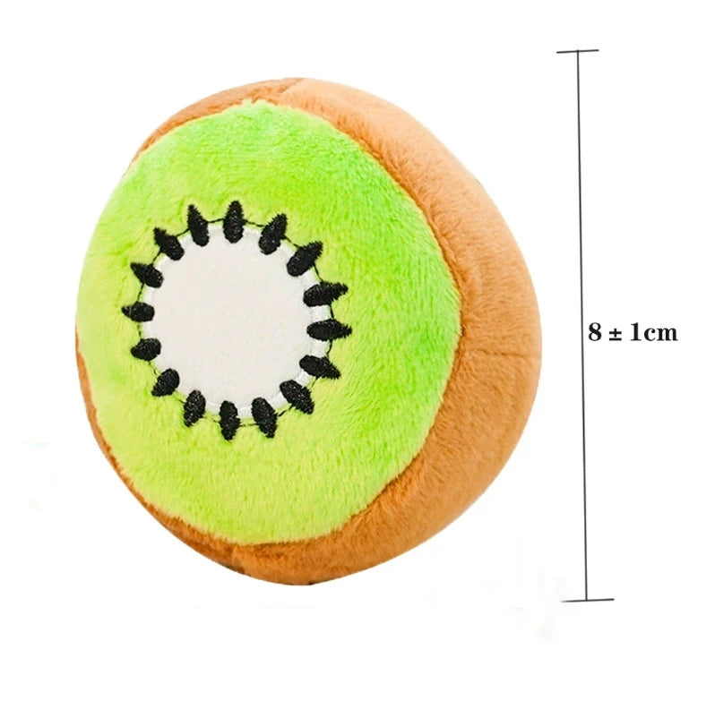 Dog Squeaky Toys Plush Animal Fruit Food Toy Durable Chew Interactive Toys Small Medium Dogs Cats Puppy Pet Supplies