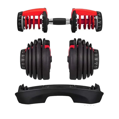 SIHAO 24KG Adjustable Dumbbells Set Home Workout Fitness Equipment  Anti-Slip Handle Full Body Training Arm Muscle Building