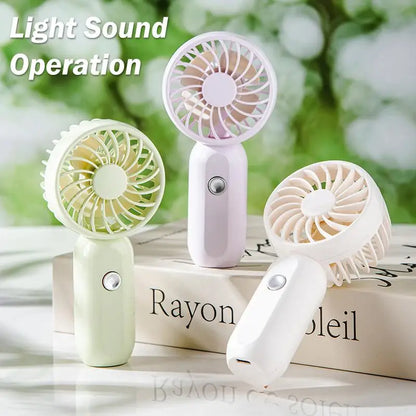 Portable Fan Creative Small Fan Pocket Hand-held Fan Lightweight Adjustable Cute Handheld Outdoor Fan Air Cooler Students Gift