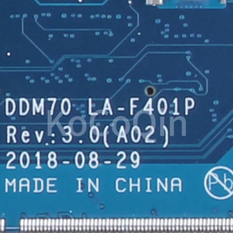 LA-F401P For DELL Latitude E5490 5490 Notebook Mainboard 0C08DH 09X5J9 08KN1W 01TWGW 08DT9H I3 I5 I7 7/8th Laptop Motherboard