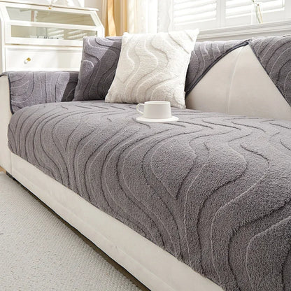 Simple Modern Sofa Cushion Autumn and Winter Light Luxury Non-Slip Sofa Plush Cover