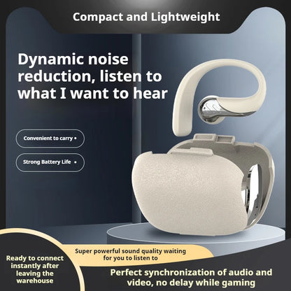 Wireless Earbuds Bluetooth 5.4 Touch Control Ear Clip Earphones for iPhone Dual-Connection HIFI Headphones High Sound Quality