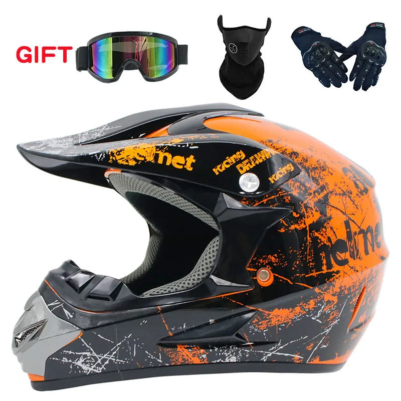 Kirim 3 Buah Hadiah Helm Sepeda Motor Helm Off-Road Sepeda Downhill AM DH Cross Helm Capacete Motocross Casco helmet motorcycle