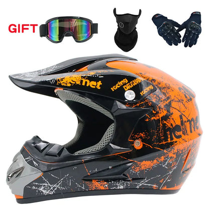 Kirim 3 Buah Hadiah Helm Sepeda Motor Helm Off-Road Sepeda Downhill AM DH Cross Helm Capacete Motocross Casco helmet motorcycle