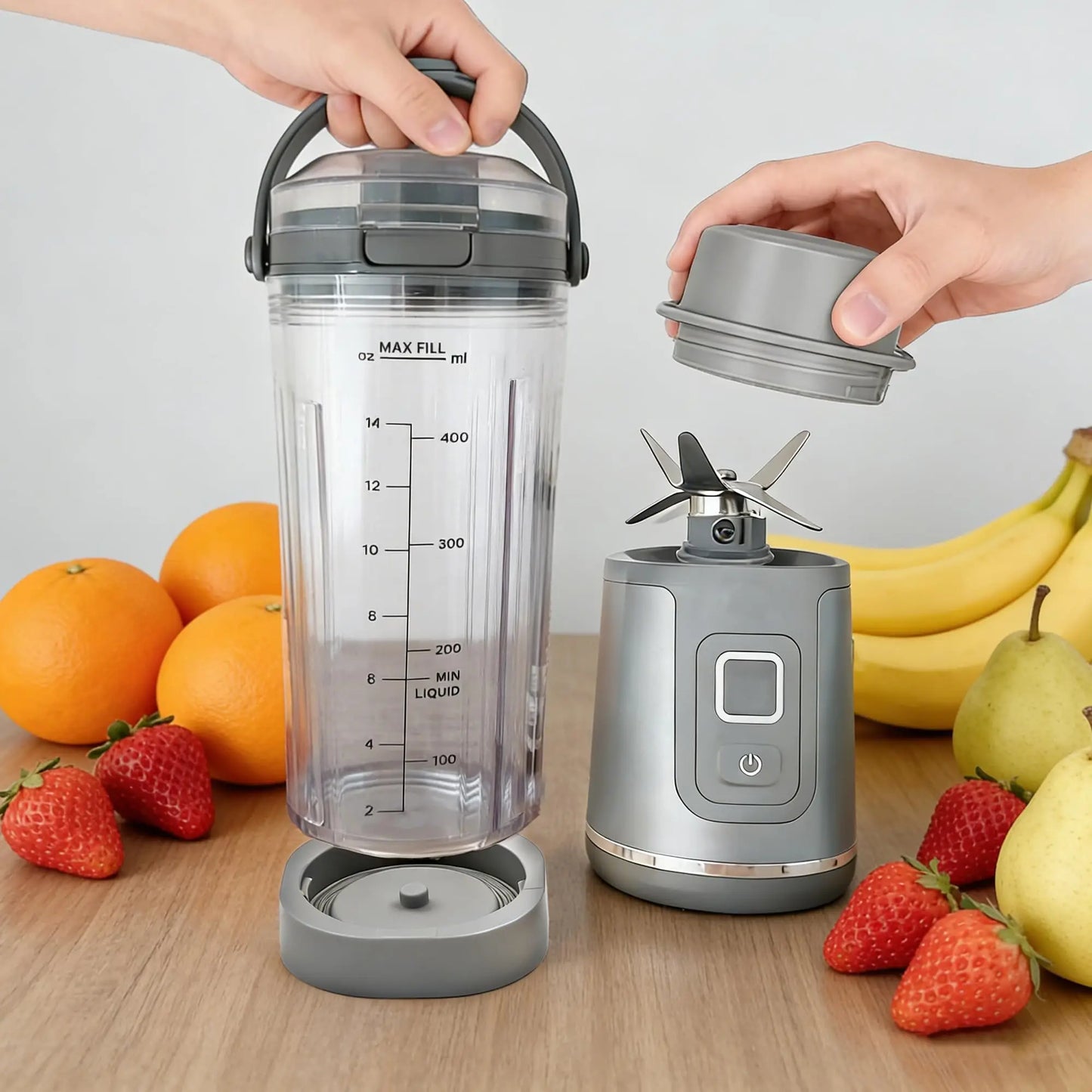 Blender Cup for Ninja Blast BC100 /BC151 Series Portable Blender Blending Vessel 18oz Replacement Parts