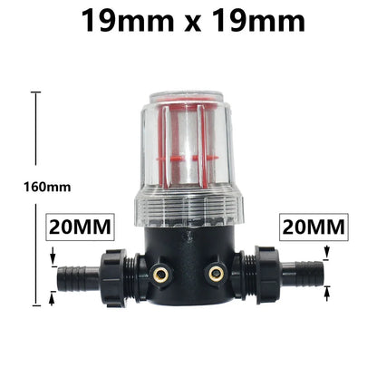 Transparent 60 Mesh Fine Filtration Water Filter With 20mm, 25mm Barbed Agriculture Tools Garden Irrigation Filter 1 Pcs
