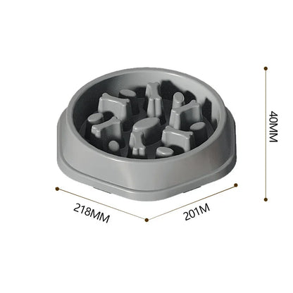 Pet Cat Dog Slow Food Bowl Fat Help Healthy Round Anti-choking Thickened And Non-slip Multiple Colors Shapes