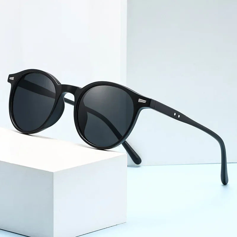 Small-Frame Round Myopia Sunglasses Retro Brand Designer Sun Glasses UV400 Shades Eyewear Men Goggles Diopter 0 To -4.0