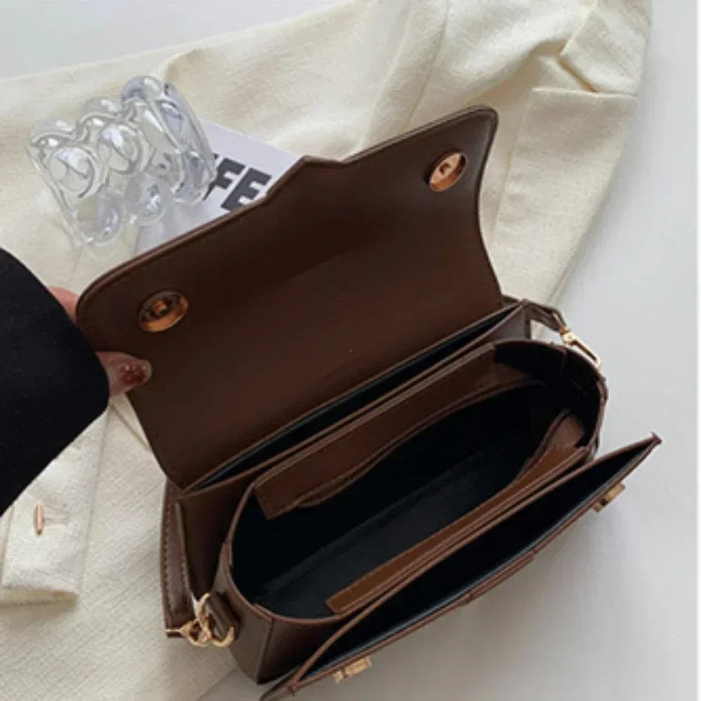 Pu Leather Shoulder Bag for Women Handbag  Fashion Crossbody Bags Vintage Underarm Bag Square Satchel Сумка Женская 2026 Тренд