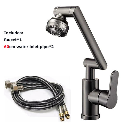 Basin Faucet Hot and Cold Wash Basin Household Bathroom Multi-function Booster Universal Rotating Faucet Kitchen Universal