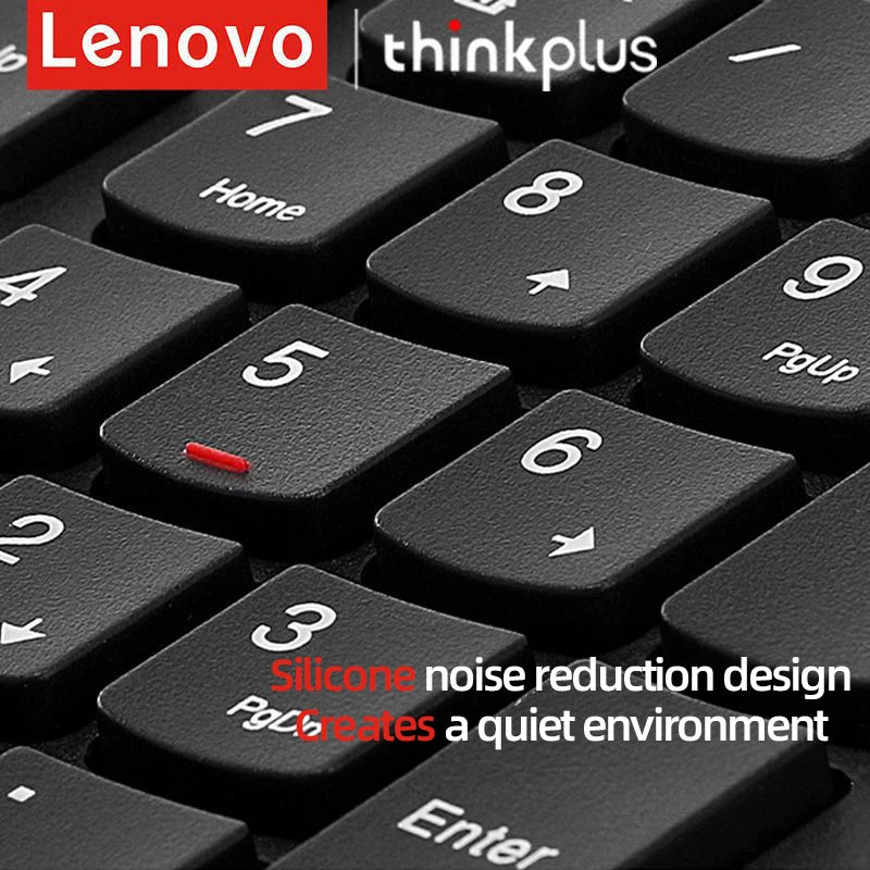 Lenovo Wired Keyboard with Red Trackpoint, USB Plug & Play, Scissor Switch Keys for Business Office Laptop Desktop