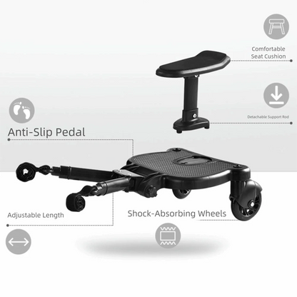 2 in 1 Sit and Stand Stroller Pedal Adapter Creative Universal Strollers Step Board Adapter Comfort Convenient