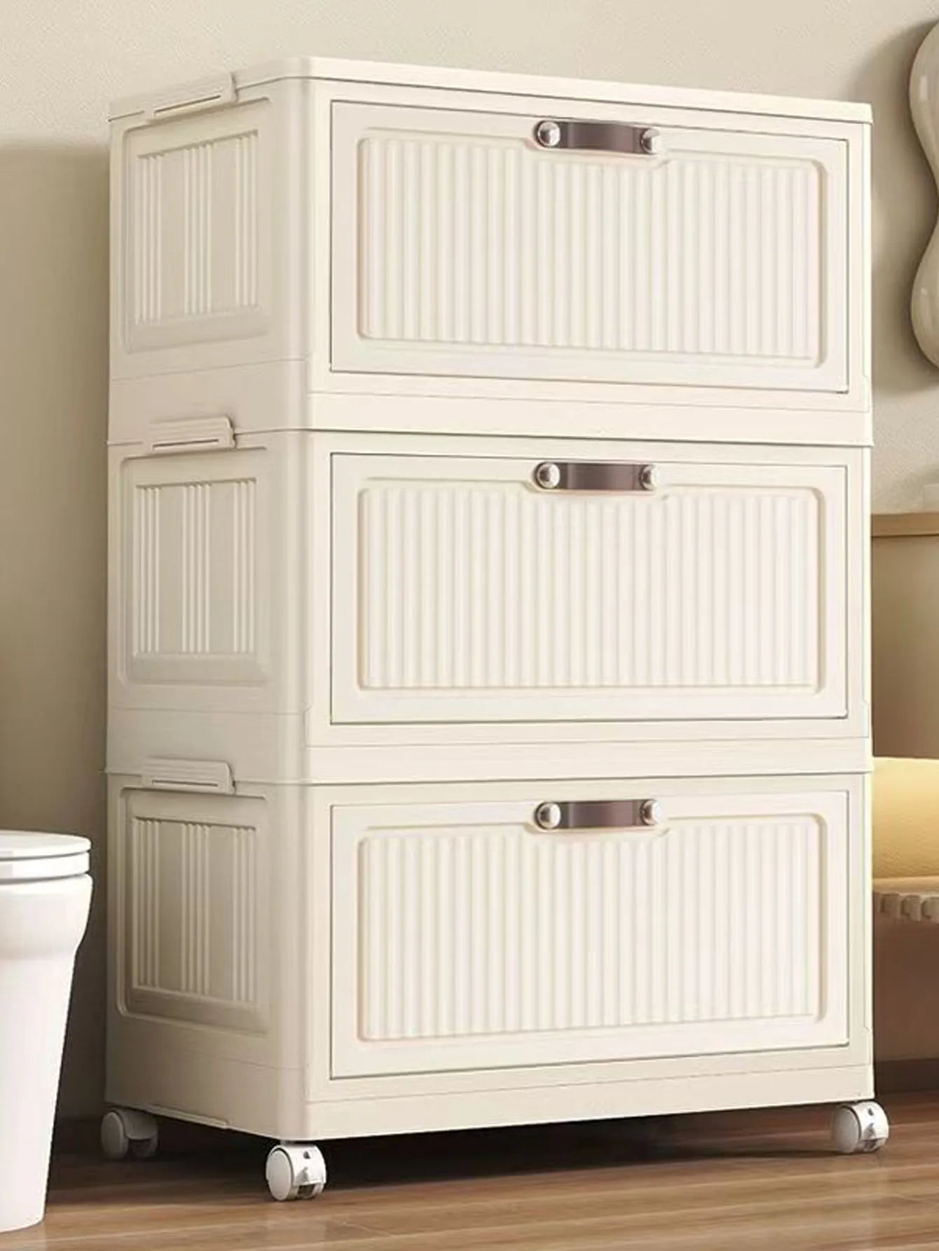 Storage Cabinet Foldableing Storage Box Home Living Room Toy Cabinet Storage Rack Snack Cabinet Organizer Box Kitchen Storage Cabinet Folding Storage Cabinet Organizer