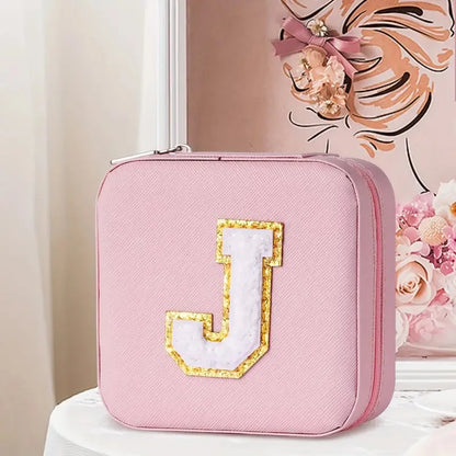 New Creative Letter Jewelry Box Portable Travel Ring Necklace Stud Earrings Storage Box