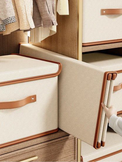 Fabric Box With Lid Large Storage Box Use Wardrobe Clothing Organizing  Quilt Storage Box Clothes Toys Storage Organizer