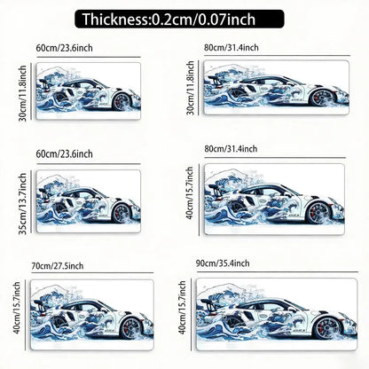 This mouse pad is a printed style with non-slip rubber base and washable cloth surface, suitable for gaming, office and PC desk