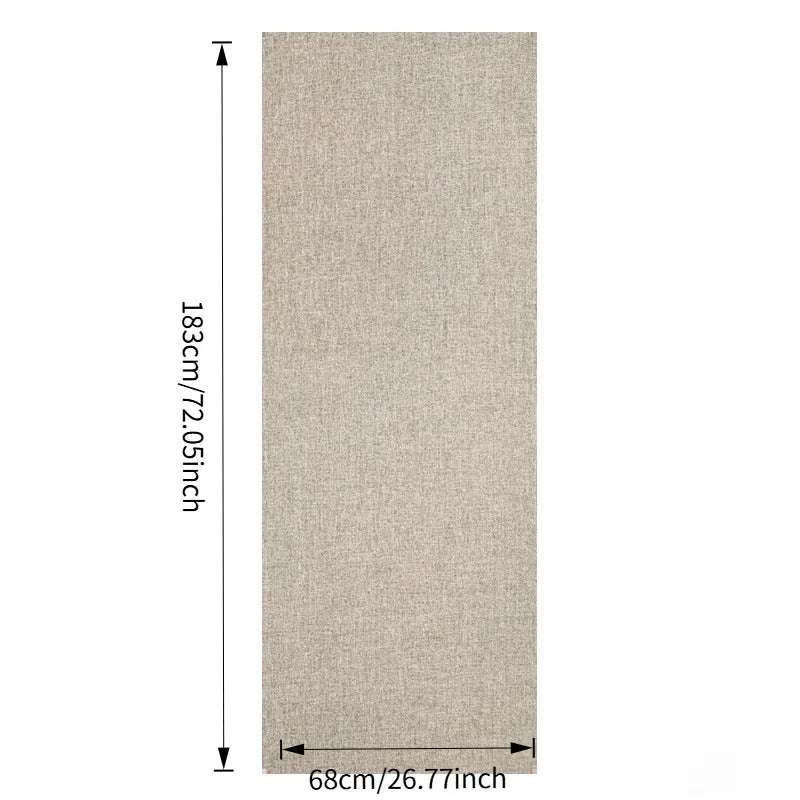 Organic Linen 5mm Natural Rubber Yoga Mat, Eco-Friendly Non-Slip, Shock Absorbing Quiet Workout Mat with Carry Strap