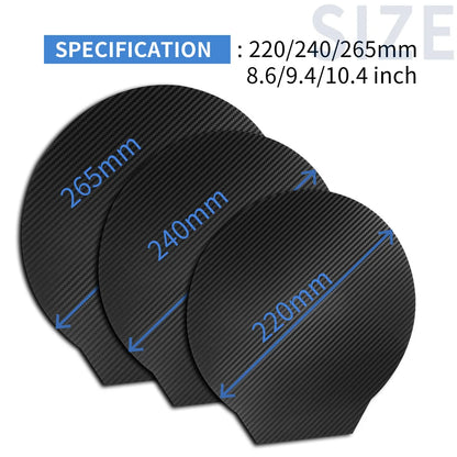 Double Heated Bed PET/PEO+PEI Spring Steel Sheet PEI Bed Diameter 220/240/265/309/270mm Round For Rostock Delta Kossel/Flsun