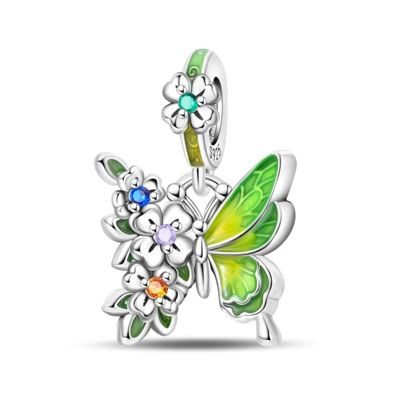 Colorful 925 Sterling Silver Mushroom Rabbit Beads & Toucan Dangle Charm Fits Bracelet Boutique Beautiful Pendant Gifts