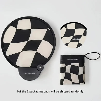 Portable Handheld Folding Fan with Storage Pouch - Compact Manual Cooling Fan Suitable for Summer, Travel, Beach & Parties