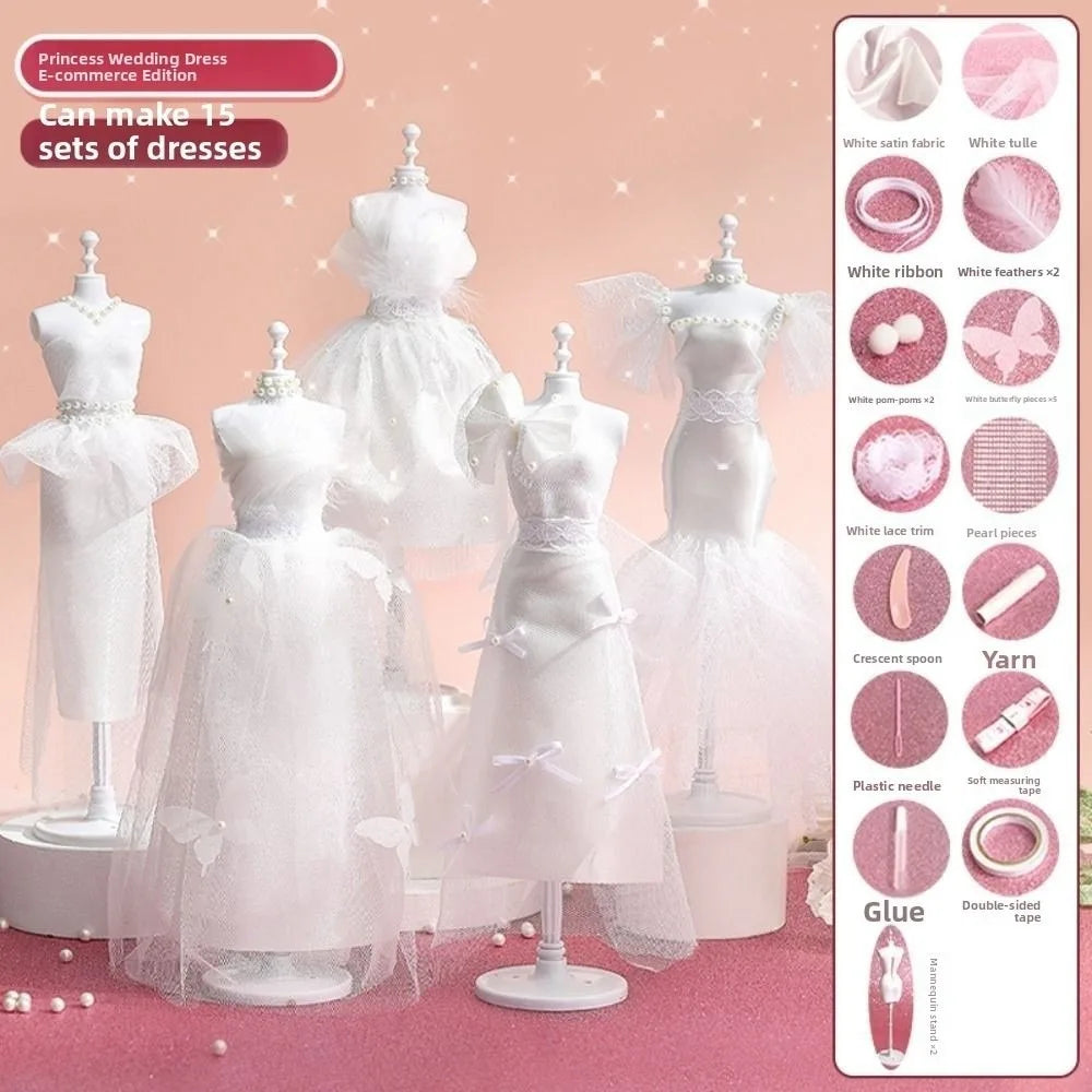 Handcrafts Skirt DIY 's Clothes Kit Handmade Fashion Design Princess Outfit Kit Wear Cute 's Dress Material Girl
