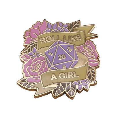 RPG Dice Game D&D Enamel Pins Dungeons Brooch Fashion Personality Lapel Badge Hoodie Decorative Accessories Fans Gift