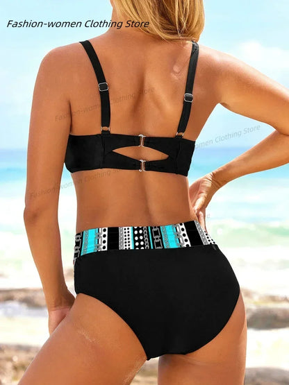 2025 Bikini Set High Waist Swimwear Women Vintage Swimsuit Female Beachwear Summer Push Up Bathing Suit Swimming Bathers