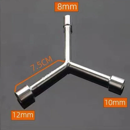 Mini Portable Cross Wrench Trident wrench Herringbone wrench Hexagonal socket tire wrench Multifunctional triangular wrench