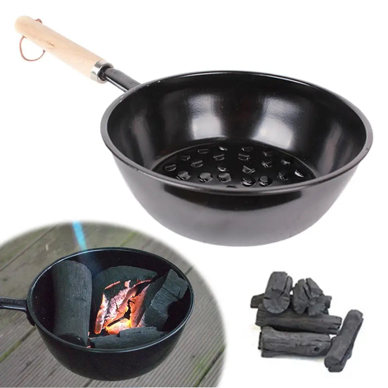 Portable Outdoor Stove Charcoal Pot Outdoor Camping Charcoal Fire Starter BBQ Mini Grill Rack For Backyard Picnic Coal Starter