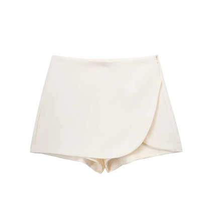 2025 Black Mini Skirt Shorts Woman Fashion Asymmetric Skort For Women High Waist Short Skirts Woman Summer Casual Shorts