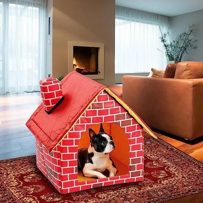 Warm and Comfortable Pets House Detachable and Washable Dog/cat Bed Suitable for Small Dogs and Small To Medium-sized Cats Cave