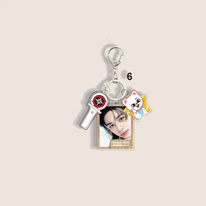 SKZOO New 6cm Acrylic Keychain Stray Kids New Album Li Longfu Keychain Pendant Bag Supporting Peripheral Gifts
