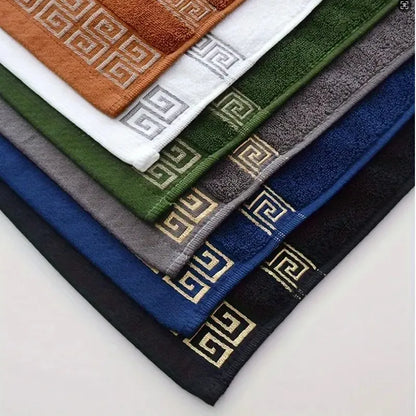 Large 140x70cm Bath Towels Cotton Thick Shower Towel Cover Embroidered Gift Sport Colors - Blue White Brown Black Green Grey