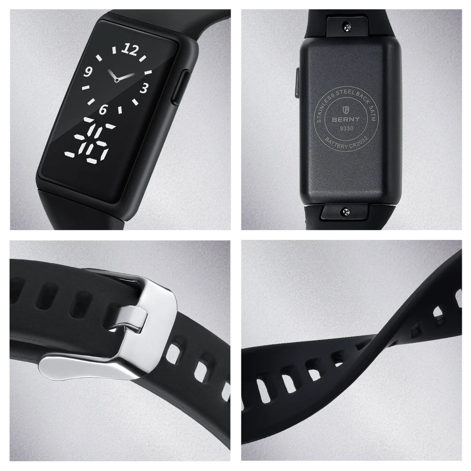 Electronic Sport Watch Multifunctional Easy Read Lightweight Mini Electronic Display Digital Watch for Women's Sports Wristwatch