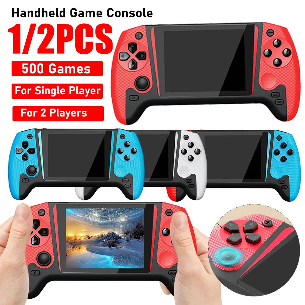 Gaming Console 3.5inch LCD Screen Built-in 500 Games Portable Game Console Video Game Console for Kids Adults for Single Player